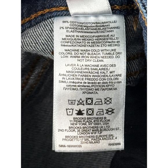 Brooks Brothers Straight Fit Jeans Womens Size 6 Dark Rinse Cotton Denim - Picture 8 of 10